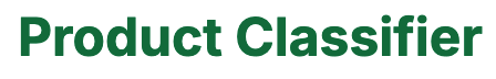 Back to Product Classifier documentation